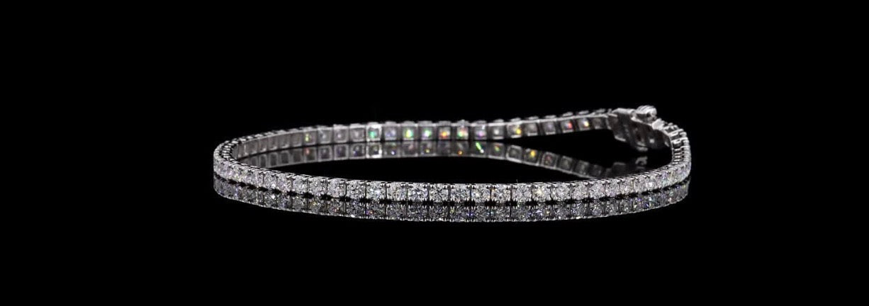 3 CT Lab-Grown Diamond Tennis Bracelet – 14K White Gold