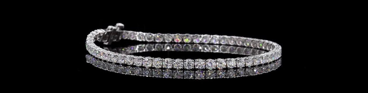 5 CT Lab-Grown Diamond Tennis Bracelet – 14K White Gold