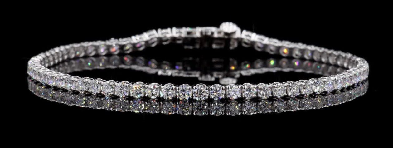 4 CT Lab Diamond Tennis Bracelet (14K White Gold) β VVS/VS Clarity