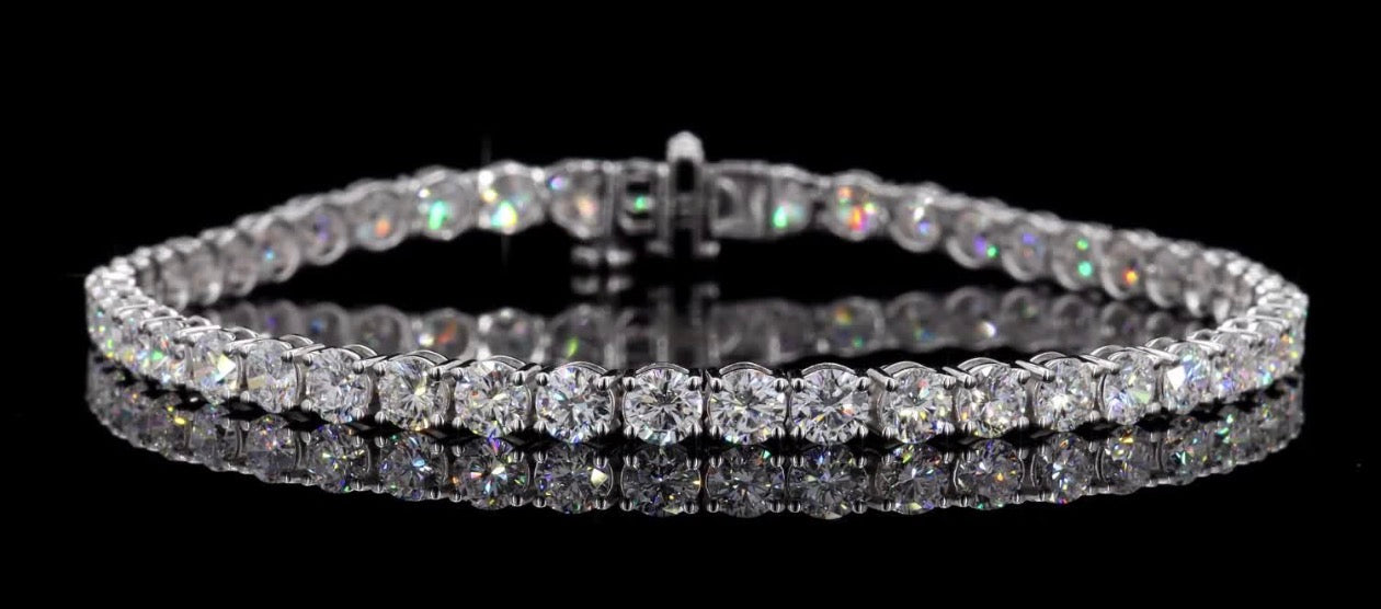 7 CT Round Lab Diamond Tennis Bracelet