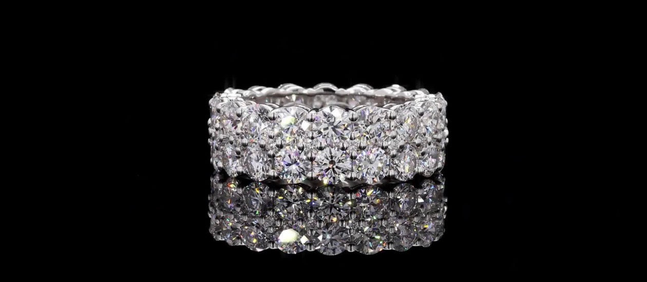 8 CT Lab-Grown Diamond Eternity Band – 14K White Gold