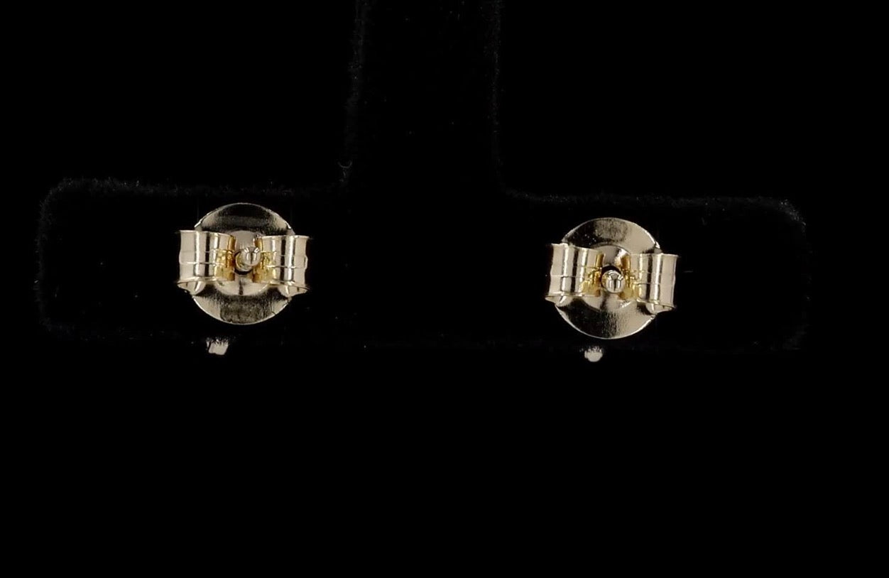 2 CT Heart Lab-Grown Diamond Stud Earrings – 14K Yellow Gold