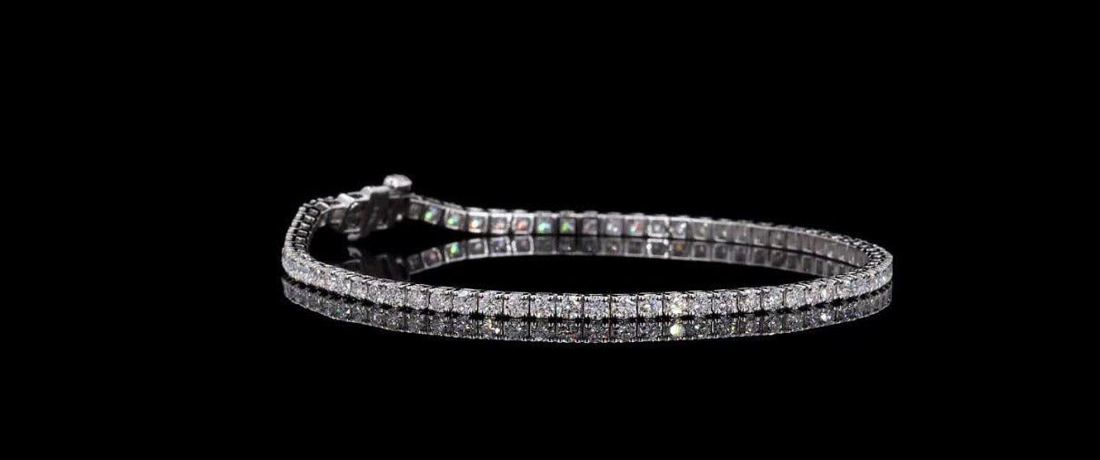 3 CT Lab-Grown Diamond Tennis Bracelet – 14K White Gold