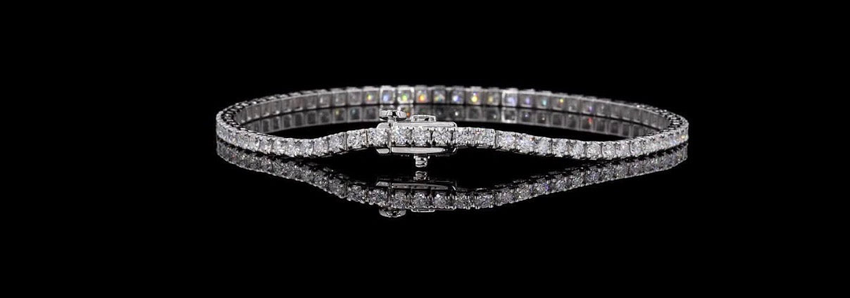 3 CT Lab-Grown Diamond Tennis Bracelet – 14K White Gold