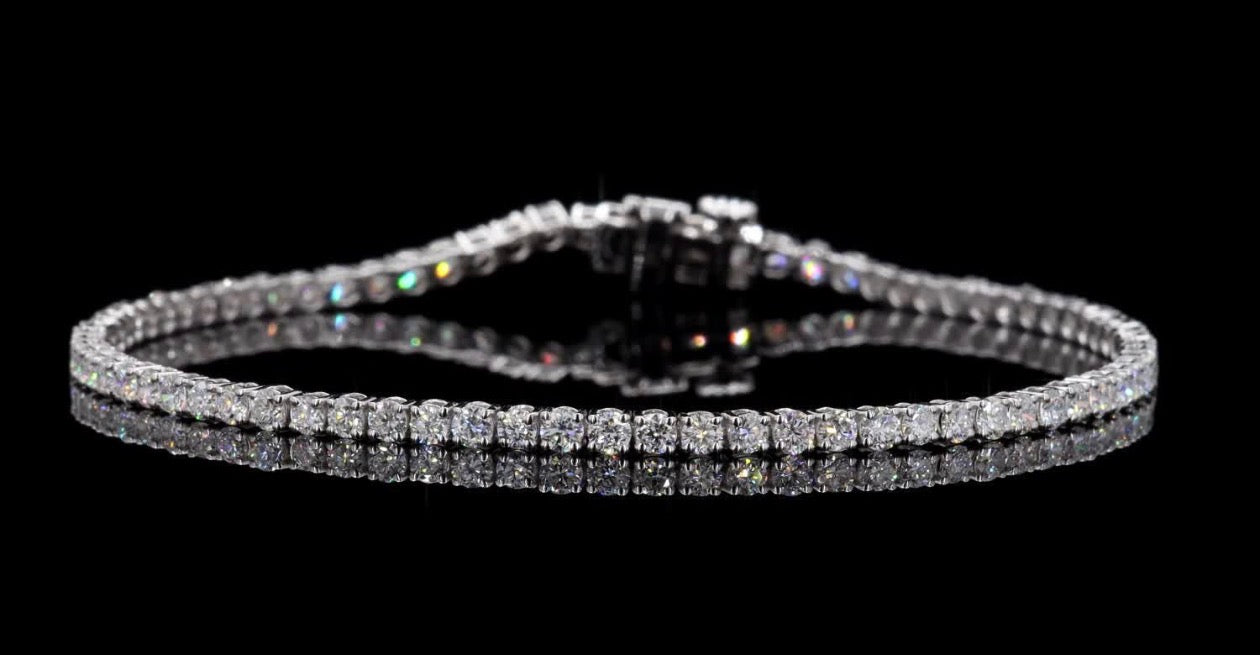 2 CT Lab-Grown Diamond Tennis Bracelet – 14K White Gold