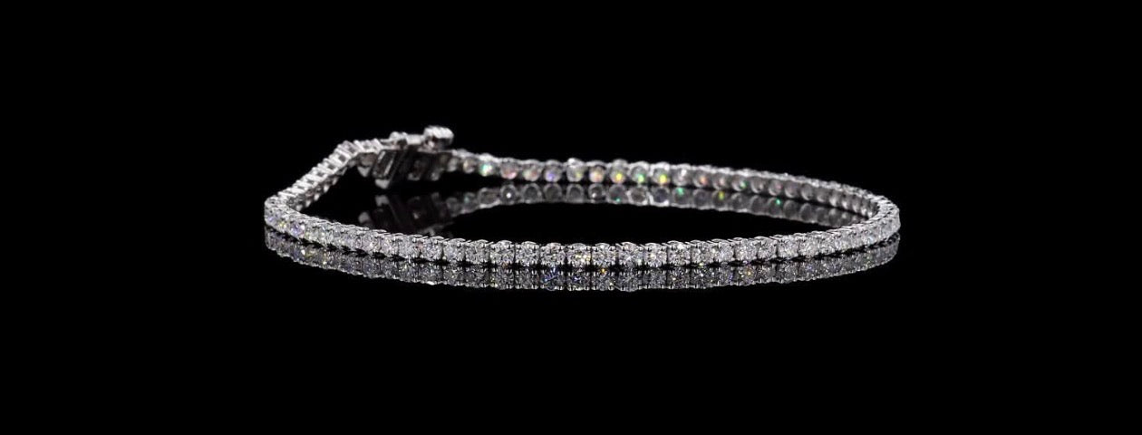 2 CT Lab-Grown Diamond Tennis Bracelet – 14K White Gold