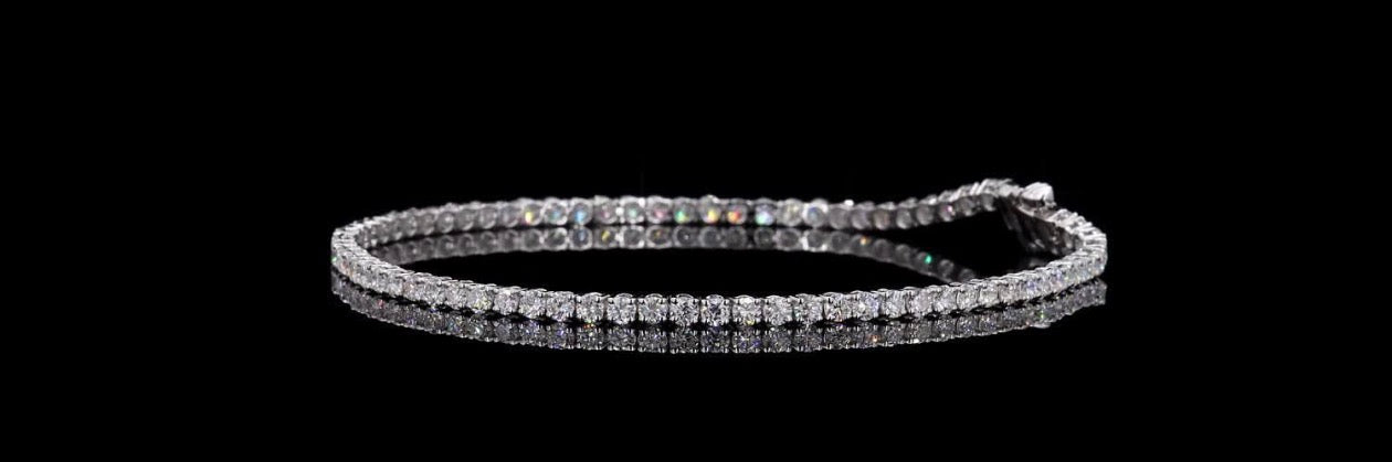 2 CT Lab-Grown Diamond Tennis Bracelet – 14K White Gold