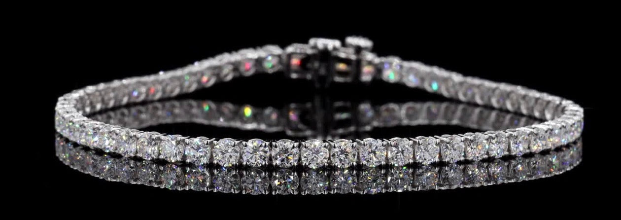 5 CT Lab-Grown Diamond Tennis Bracelet – 14K White Gold