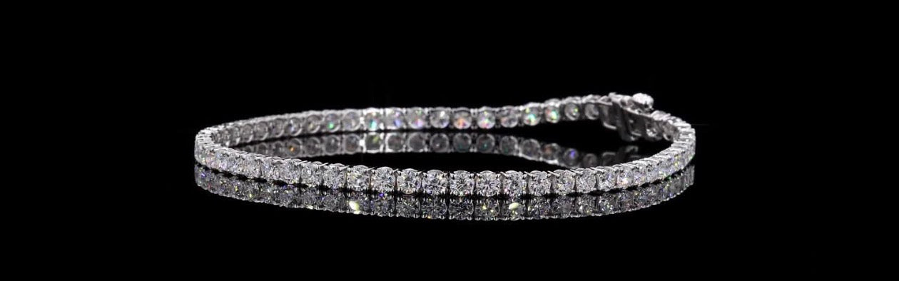 5 CT Lab-Grown Diamond Tennis Bracelet – 14K White Gold