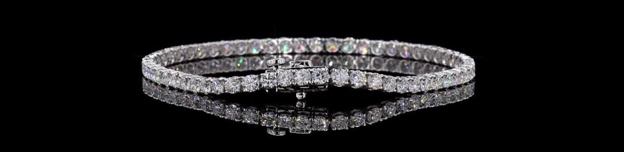 5 CT Lab-Grown Diamond Tennis Bracelet – 14K White Gold