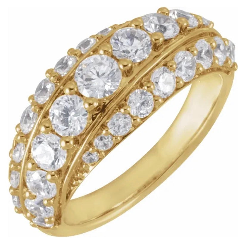 2.25 CTW Round Lab Diamond Ring 14K White Gold”