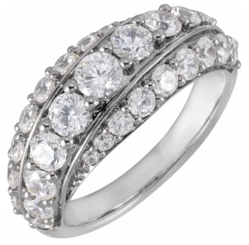 2.25 CTW Round Lab Diamond Ring 14K White Gold”