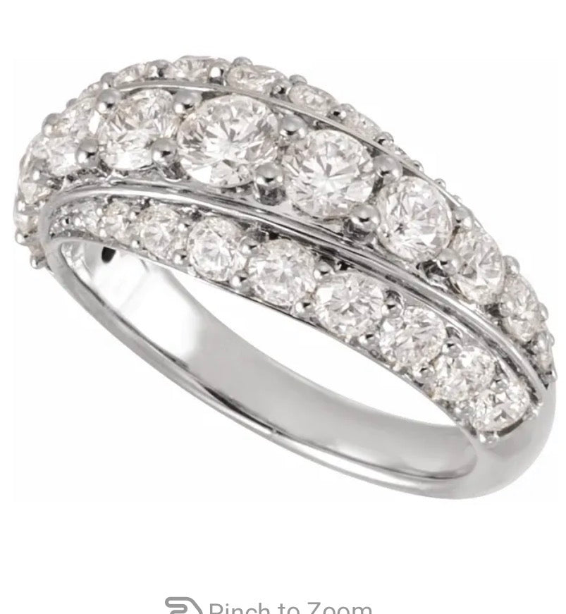 2.25 CTW Round Lab Diamond Ring 14K White Gold”