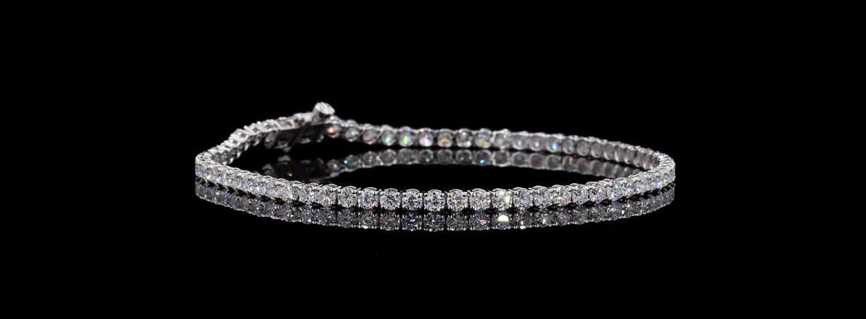 4 CT Lab Diamond Tennis Bracelet (14K White Gold) – VVS/VS Clarity