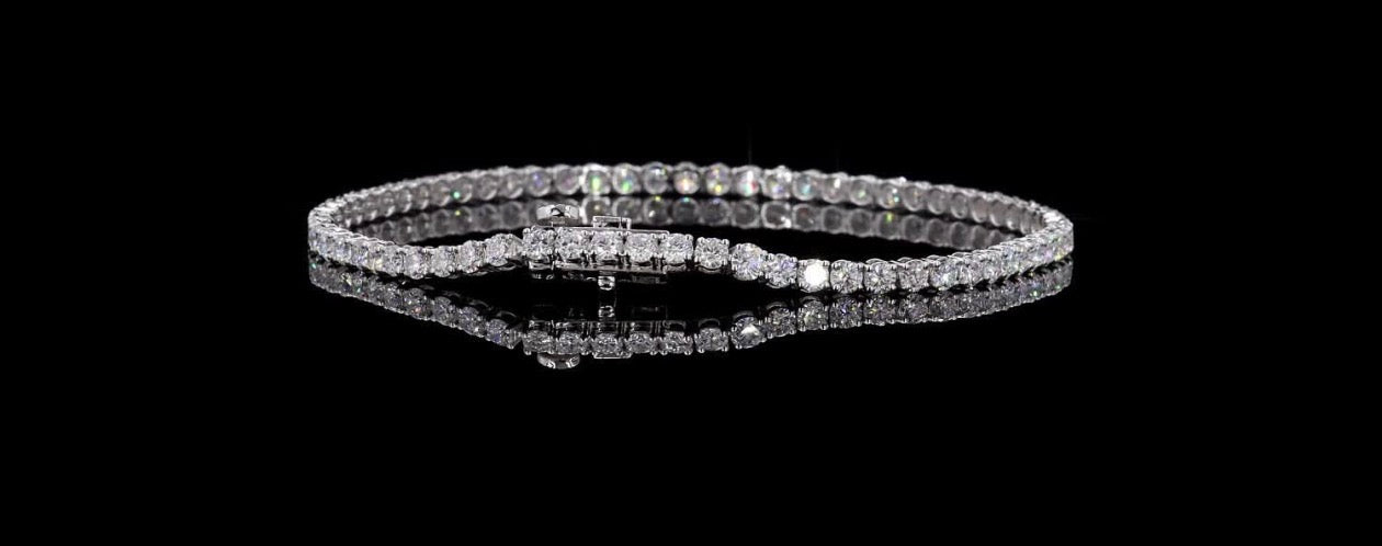 4 CT Lab Diamond Tennis Bracelet (14K White Gold) – VVS/VS Clarity