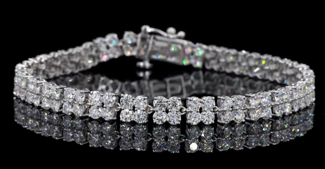 7 CT Round Lab Diamond Fashion Bracelet