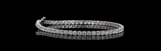 5 CT Lab-Grown Diamond Tennis Bracelet – 14K White Gold