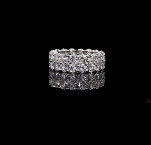 8 CT Lab-Grown Diamond Eternity Band – 14K White Gold