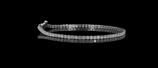 3 CT Lab-Grown Diamond Tennis Bracelet – 14K White Gold