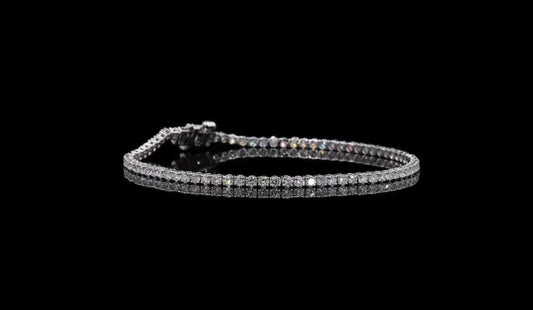 2 CT Lab-Grown Diamond Tennis Bracelet – 14K White Gold