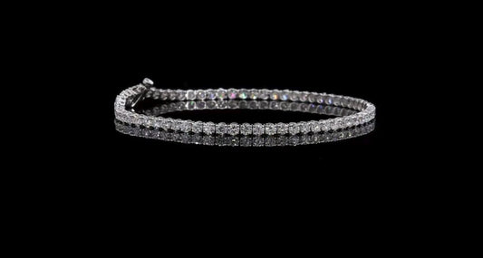 4 CT Lab Diamond Tennis Bracelet (14K White Gold) – VVS/VS Clarity
